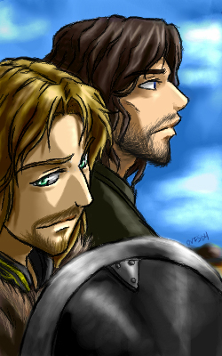 Boromir with Aragorn